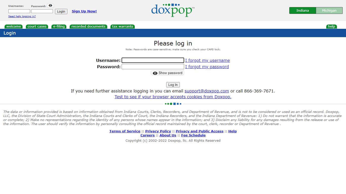 Login - Doxpop